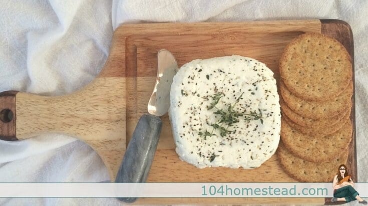 Chèvre is the easiest cheese in the world to make, and it’s very forgiving. Perfect for a novice. Add fresh cracked pepper and an herb garnish, and impress your friends.