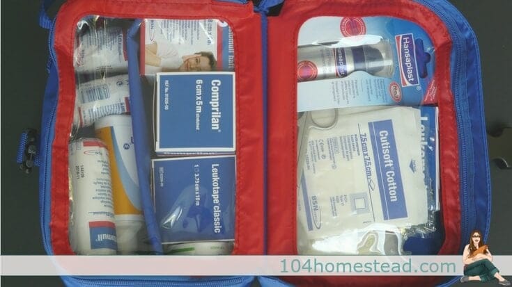 Homesteading is all about self-sufficiency – but what do we do when we become injured/ill? It's important to have a self-sufficient first aid kit on hand.