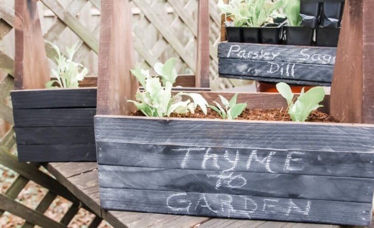 Do-it-Yourself Chalkboard Planter {An Easy Weekend Craft}
