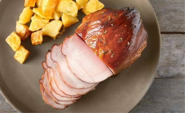 Maple Glazed Ham with Potatoes & Homemade Coleslaw